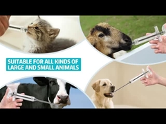 5 ml wiederverwendbare Veterinärspritze aus Kunststoff und Stahl mit genauer Skala für die Tierimpfung